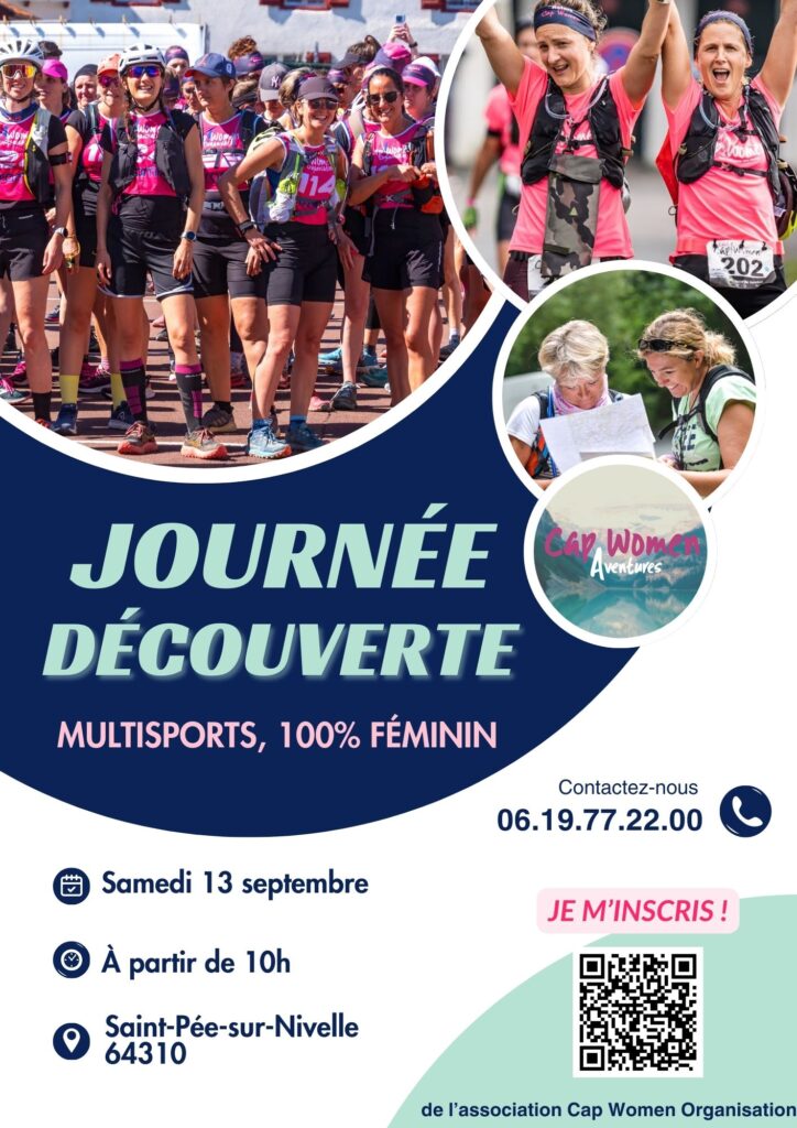 affiche journee decouverte cap women organisation le 13 septembre 2025 au lac de saint pee sur nivelle